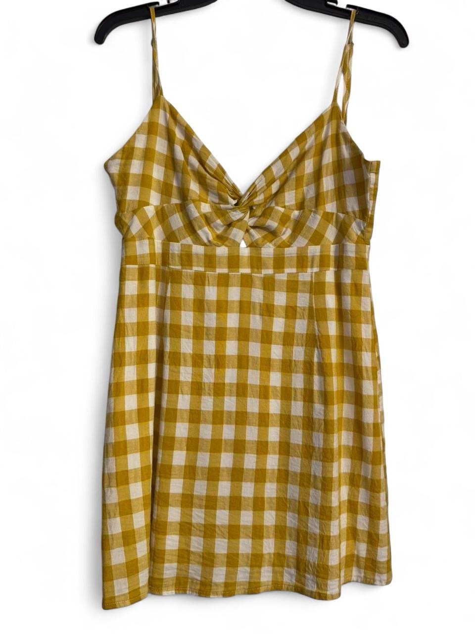 Yellow Gingham Mini Dress